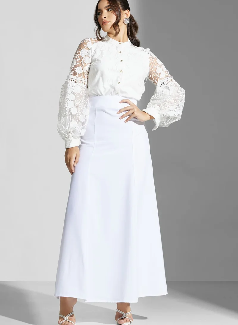 Golden Apple High Waist Tiered Skirt