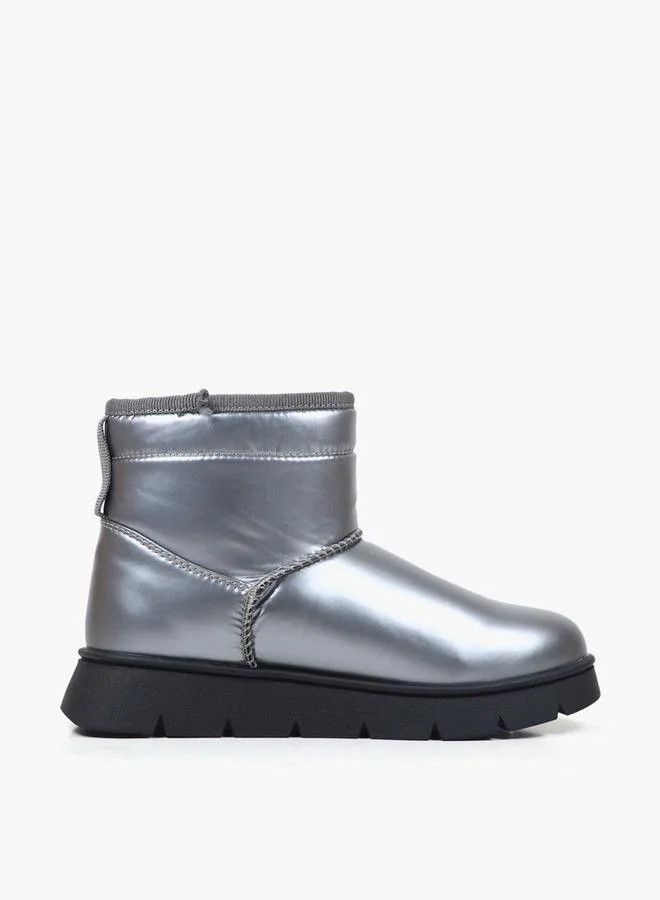 Gap SILVER Girls ALASKA REFRESH Slip-On Ankle Boots for Women | Best Price UAE