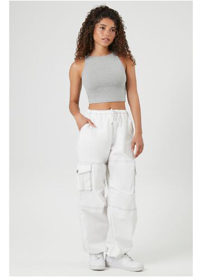 FOREVER 21 - Cotton-Blend Cropped Tank Top - Image 1