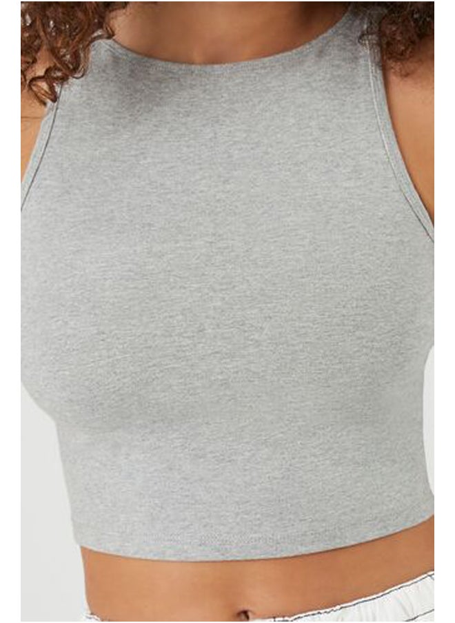 FOREVER 21 - Cotton-Blend Cropped Tank Top - Image 1