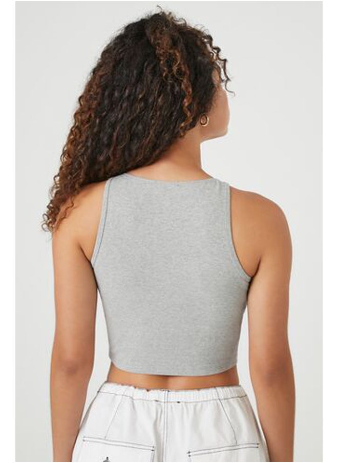 FOREVER 21 - Cotton-Blend Cropped Tank Top - Image 1