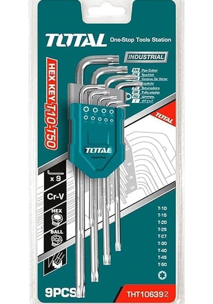 TOTAL TORX KEY Set 9 PCS THT106392 - Image 1