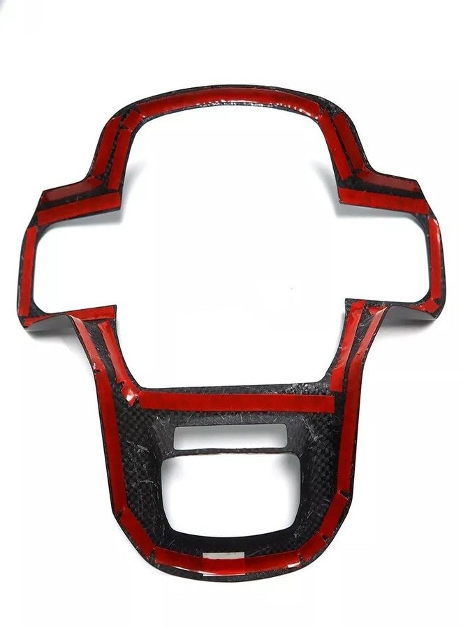 Jogon Real Carbon Fiber Steering Wheel Cover Trim for Ford F150 Raptor Limited Lariat 2021 2022 2023 2024 Car Steering Wheel Moulding Frame, D1FT02777 - Image 5