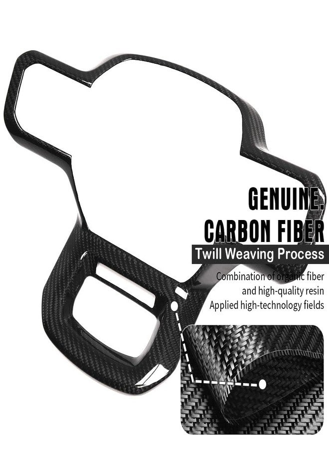 Jogon Real Carbon Fiber Steering Wheel Cover Trim for Ford F150 Raptor Limited Lariat 2021 2022 2023 2024 Car Steering Wheel Moulding Frame, D1FT02777 - Image 4