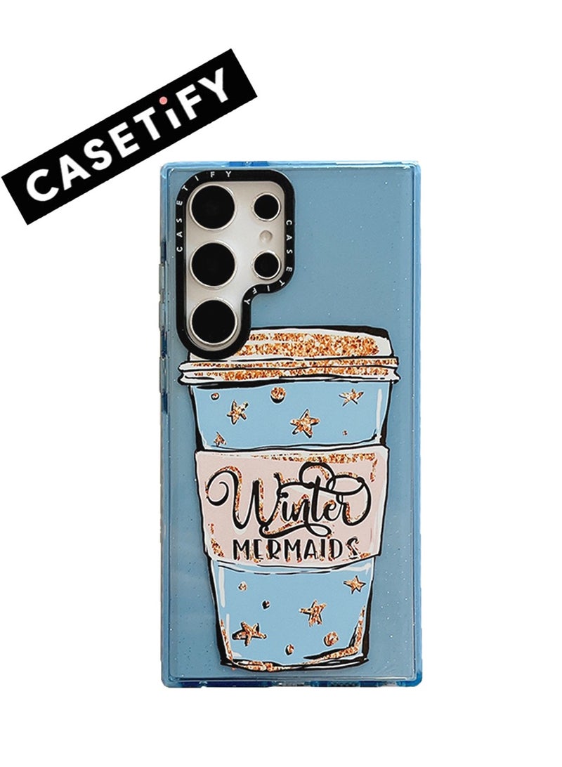 Casetify Samsung Galaxy S23 Ultra Winter Mermaids Coffee Case - Image 1