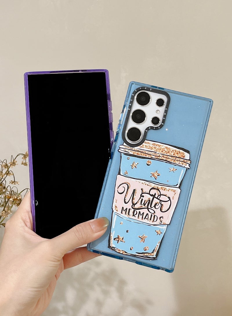 Casetify Samsung Galaxy S23 Ultra Winter Mermaids Coffee Case - Image 3