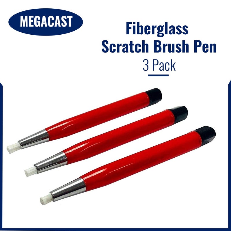 MegaCast Megacast Fiberglass Scratch Brush Pen - 3 Pack - Jewelry, Watch, Coin Cleaning, Electronic Applications, Removing Rust and Corrosion  - Image 5