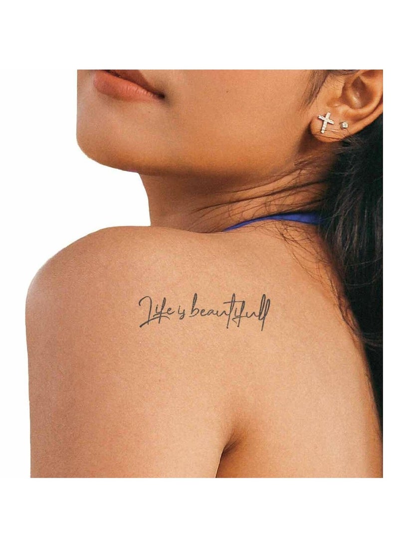 Le Inka - Le Inka Temporary Tattoos Water-Permeable Breathable Long Lasting Lasts 1-2 Weeks Premium Plant-Based Men & Women Life is Beautiful - Image 1