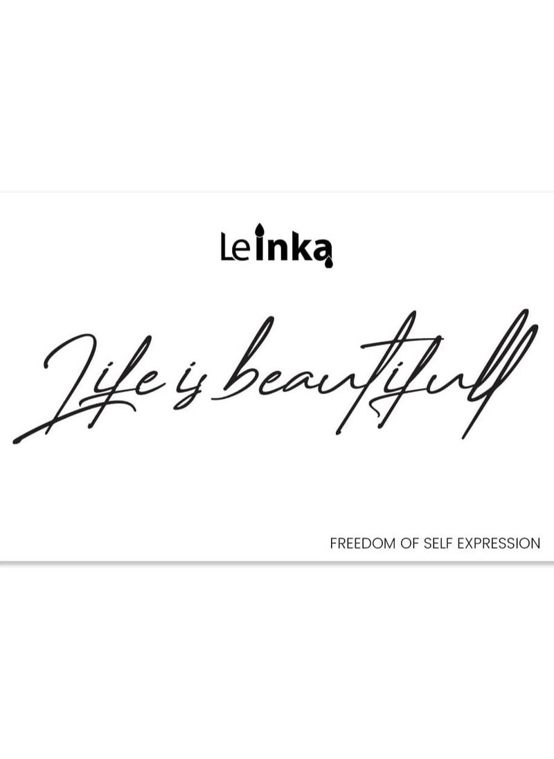 Le Inka - Le Inka Temporary Tattoos Water-Permeable Breathable Long Lasting Lasts 1-2 Weeks Premium Plant-Based Men & Women Life is Beautiful - Image 1