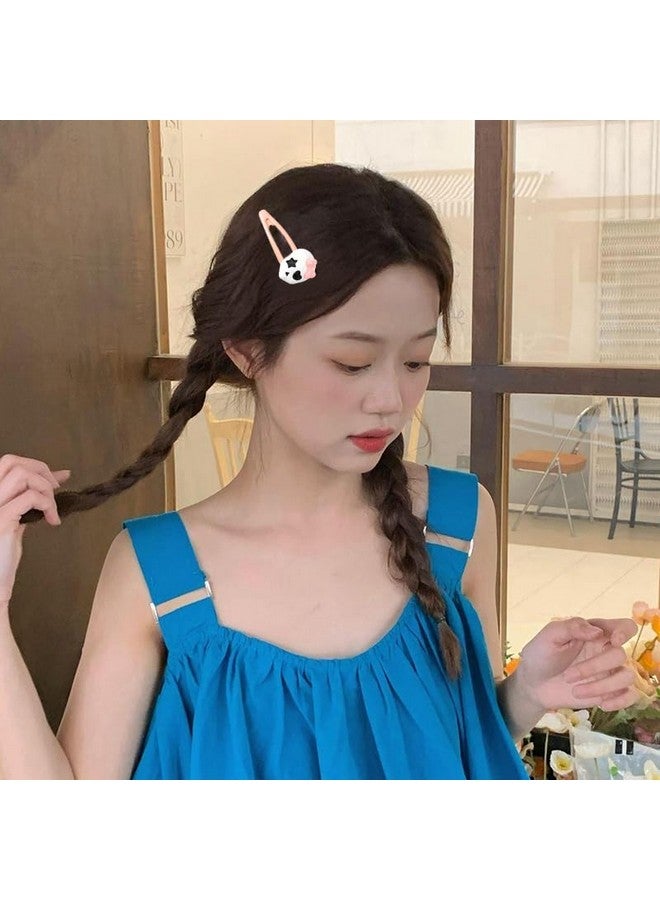 YangQian Halloween Costume Hair Accessories Clip Goth Skull Skeleton Hair Clips Barrettes For Girls Pink Halloween Decorative Hair Clips For Women Thick Hair 4Pcs Punk Hallowmas Party Prom Cosplay Hair Clips - Image 3