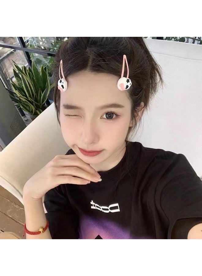 YangQian Halloween Costume Hair Accessories Clip Goth Skull Skeleton Hair Clips Barrettes For Girls Pink Halloween Decorative Hair Clips For Women Thick Hair 4Pcs Punk Hallowmas Party Prom Cosplay Hair Clips - Image 4