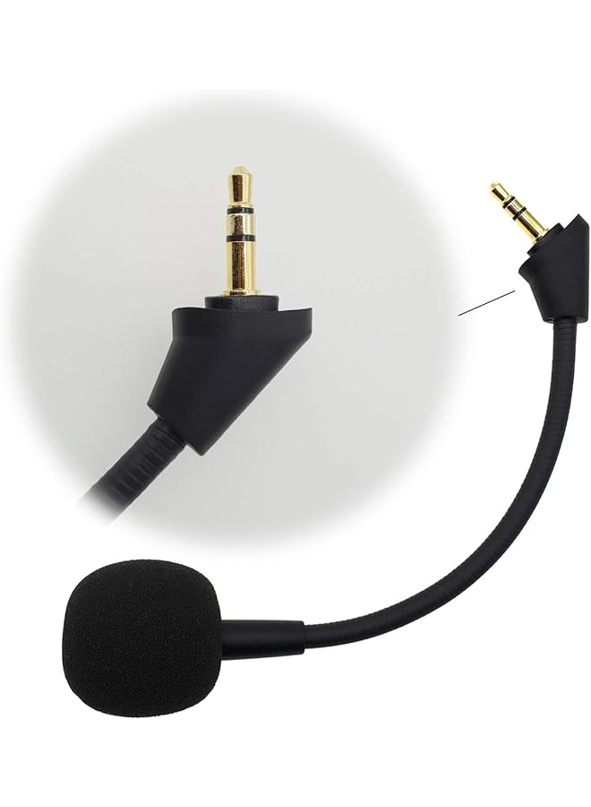 ريير ذراع ميكروفون بديل لسماعة الألعاب Kingston Hyperx Cloud II مع ميكروفون مراقبة لأجهزة الكمبيوتر وسماعات الألعاب مع خاصية إلغاء الضوضاء ومقبس 3.5 مم - Image 1