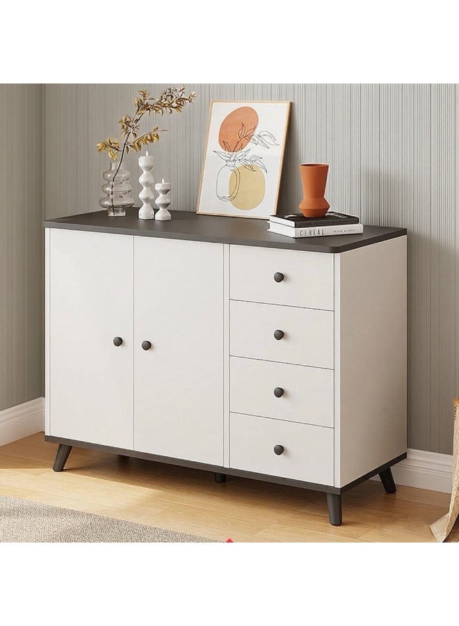 Chest of Drawers for Bedroom, Sideboard Cabinet, Buffet Cabinet, Kitchen Cabinet - Wooden Storage Cabinet with Legs, 4 Drawers and 2 Doors, for Living Room, Dining, Kitchen & Coffee Corner, GLC104 - Image 4