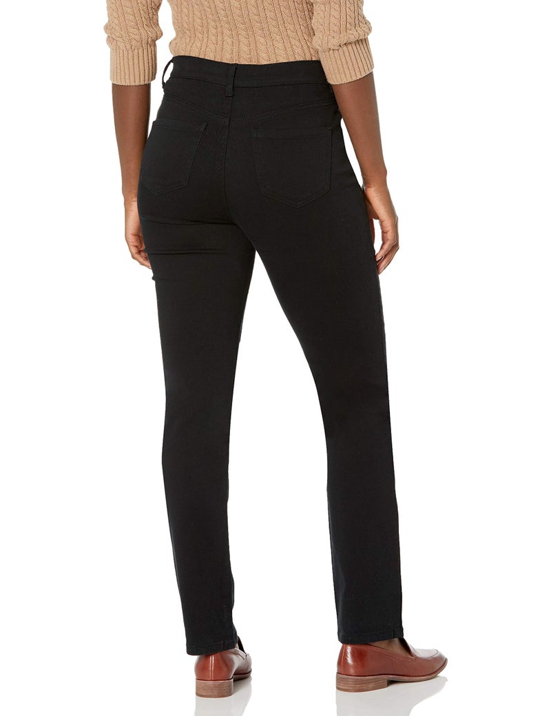 Gloria Vanderbilt womens Classic Amanda High Rise Tapered Jeans, Black, 16 Plus Short - Image 2