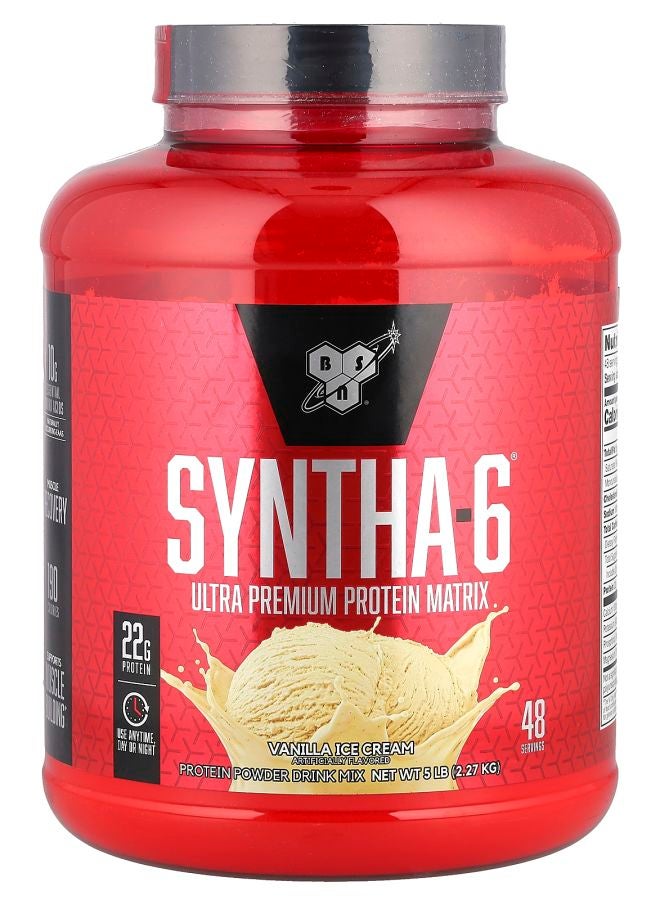 BSN Syntha-6® Ultra Premium Protein Matrix Vanilla Ice Cream 5 lb (2.27 kg) - Image 1