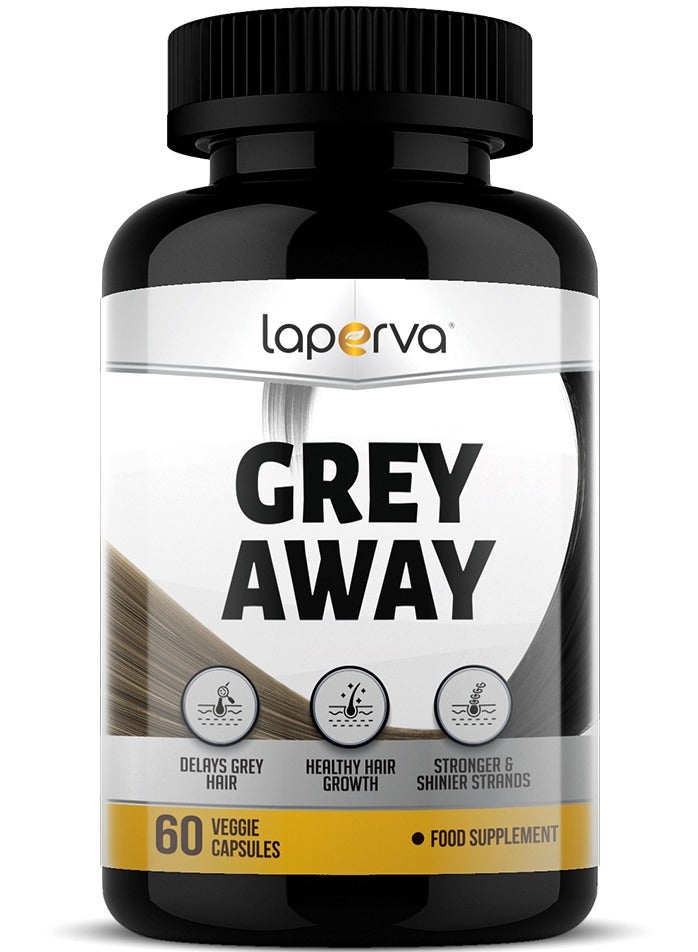 Grey Away 60 Veggie Capsules Delay Grey Hair Healthy Hair Growth