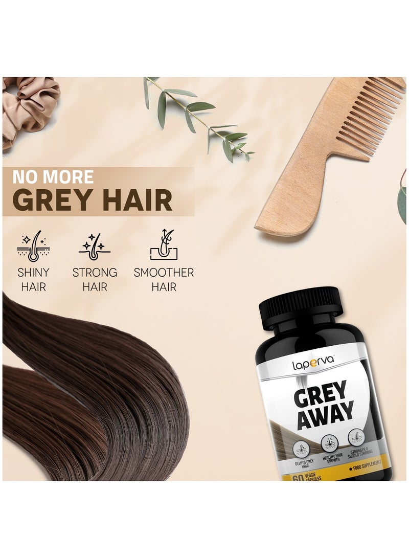Grey Away 60 Veggie Capsules Delay Grey Hair Healthy Hair Growth