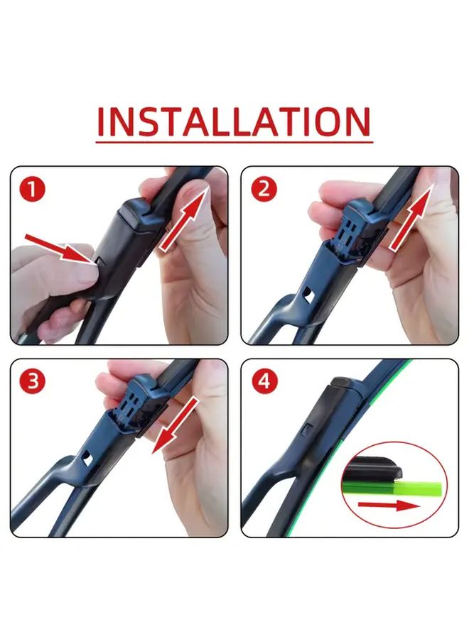 Volvo V60 2010 2018 Front Rear Wiper Blades Kit 3PCS All Season Durable - Image 5