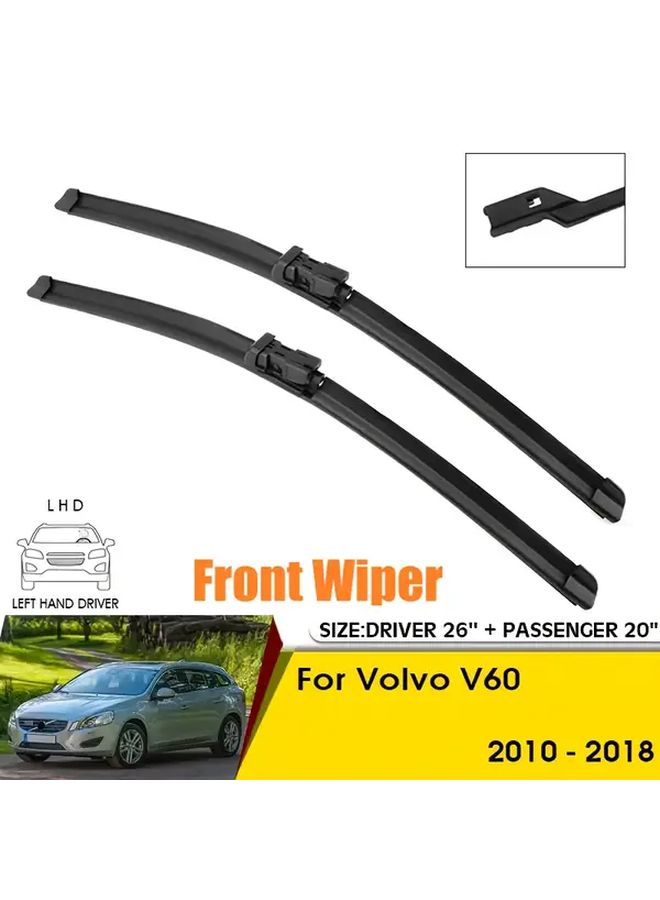 Volvo V60 2010 2018 Front Rear Wiper Blades Kit 3PCS All Season Durable - Image 3