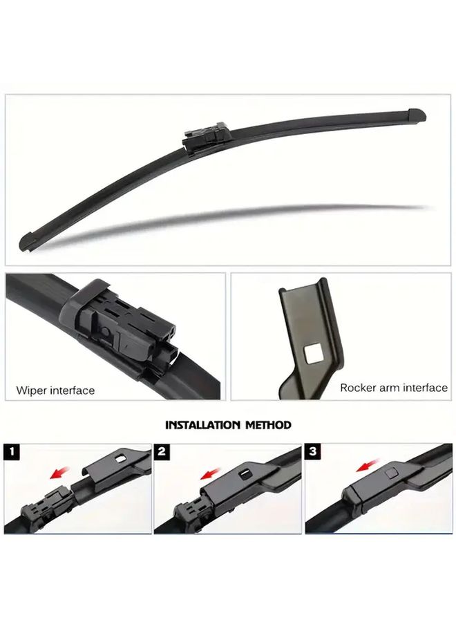 Volvo V60 2010 2018 Front Rear Wiper Blades Kit 3PCS All Season Durable - Image 2