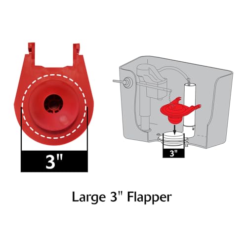 Korky 3030BP Flapper for Eljer Toilet Repairs - Replaces Eljer part 495-6077-00 - Large 3-Inch Flapper - Made in USA - Image 3