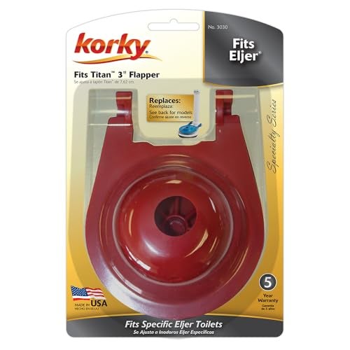 Korky 3030BP Flapper for Eljer Toilet Repairs - Replaces Eljer part 495-6077-00 - Large 3-Inch Flapper - Made in USA - Image 5
