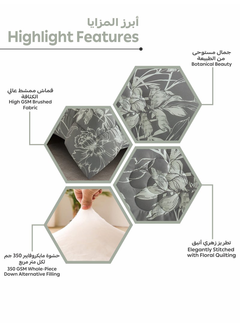 دوناتيلا طقم مفرش سرير 4 قطع مقاس مفرد ونص يناسب سرير 120×200 , تصميم مشجر انيق , مايكروفايبر فائق النعومة , يناسب جميع الفصول - Image 5