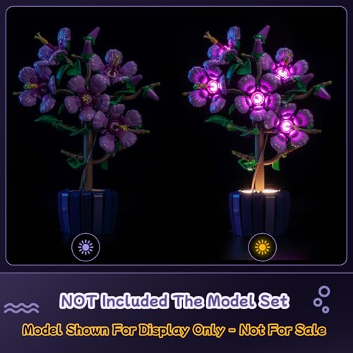 LocoLee Light kit Compatible with Lego 10372 Hibiscus Flowers Not Included Model Only Light LED Lighting Accessories Compatible with Lego 10372 Hibiscus Botanicals - Image 5