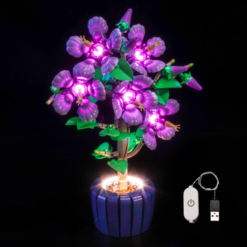 LocoLee Light kit Compatible with Lego 10372 Hibiscus Flowers Not Included Model Only Light LED Lighting Accessories Compatible with Lego 10372 Hibiscus Botanicals - Image 3