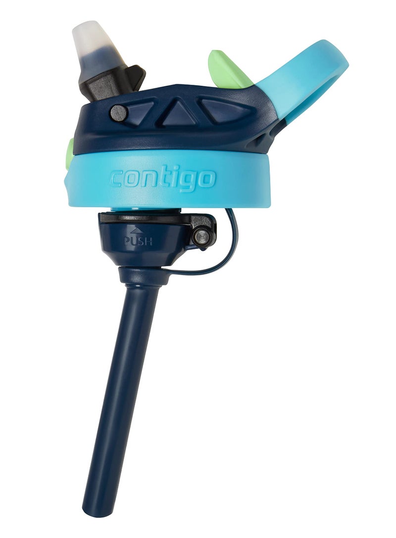 Contigo Kids Water Bottle with Redesigned AUTOSPOUT Straw, 14oz., 2 Pack, Blueberry and Blue Raspberry & Blueberry and Blue Raspberry with Cosmos - Image 4