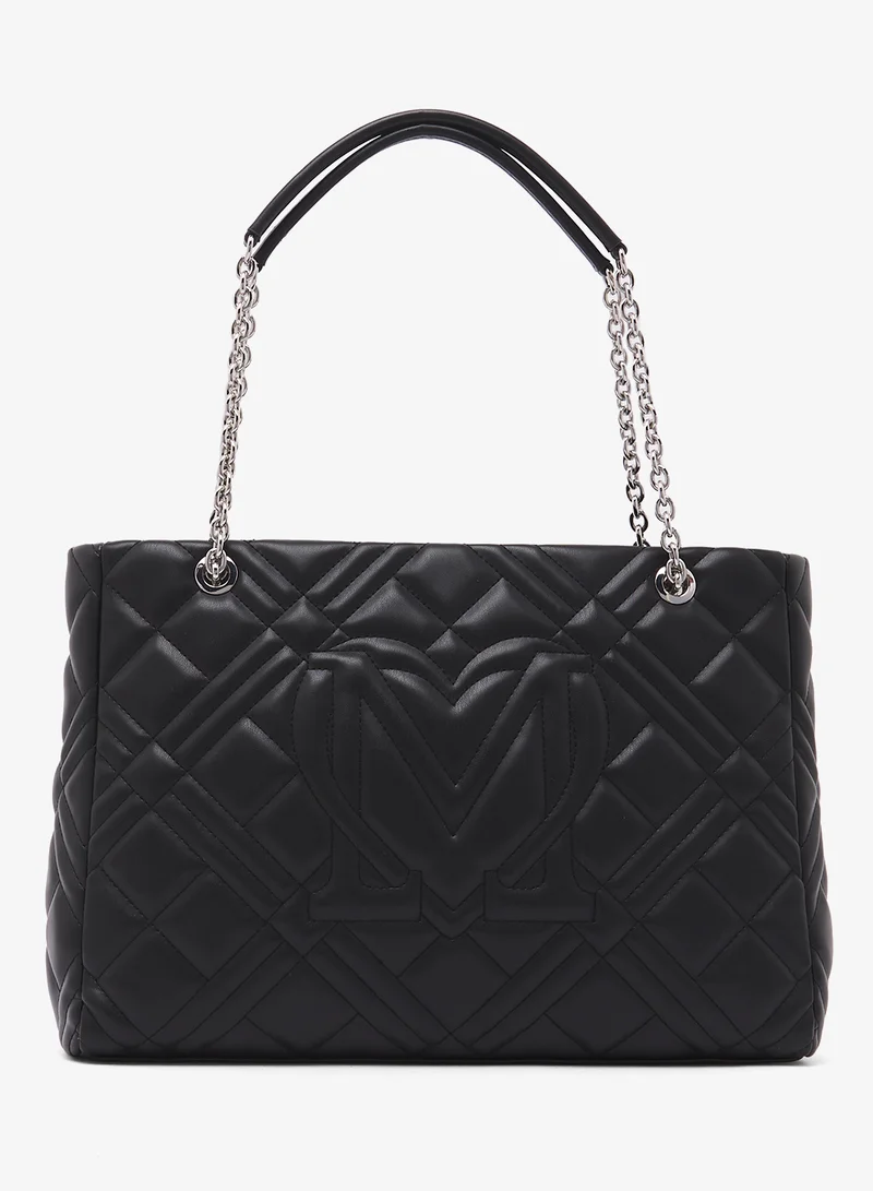Love Moschino top handle logo shopper