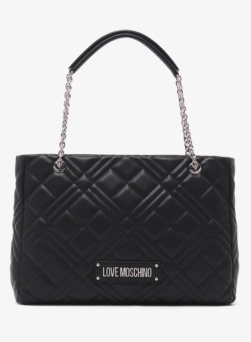 Love Moschino top handle logo shopper