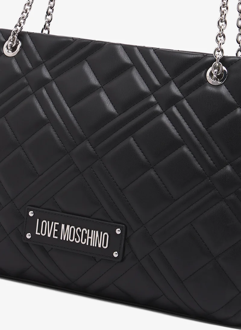 لوف موسكينو top handle logo shopper