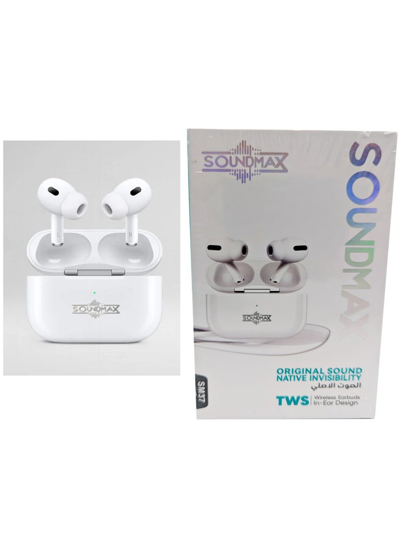 Soundmax Earbuds with 180mAh Battery – Bluetooth, Sweatproof, Workouts, Travel, and Calls  - Image 1