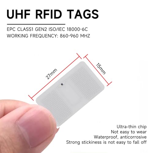 YANZEO 100Pcs UHF RFID Tag 860-960MHZ RFID Stickers with KM4Q Chip for Supermarket,Library,Document,Warehouse,Management - Image 3