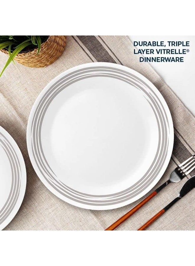 Corelle طقم عشاء كوريل بروسد سيلفر 16 قطعة مقاوم للكسر والتشقق - Image 3