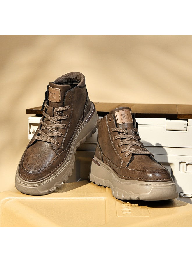 سيبتولفز 【retro Workwear】 حذاء مارتن للرجال لمدة 25 عامًا، حذاء رجالي خارجي عريض النعل يزيد الطول، موضة مريحة وعصرية للحذاء الرجالي - Image 2