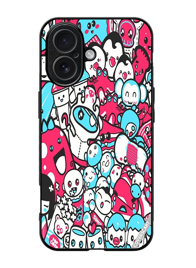 Protective Case Cover For Apple iPhone 17 Cute Doodle Design Multicolour