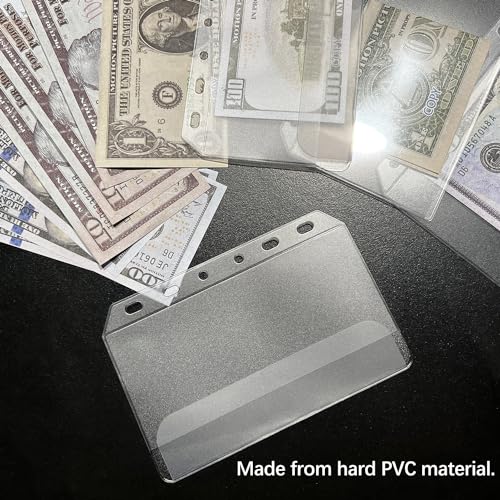 UMSICHT 12PCS A7 Binder Pockets with No Zippers, Zipless Budget Envelopes with Lids, A7 Binder Pouch for 6 Ring Binder, Money Folder Organizer, Clear PVC Savings Challenges Envelopes, 12PCS. - Image 2