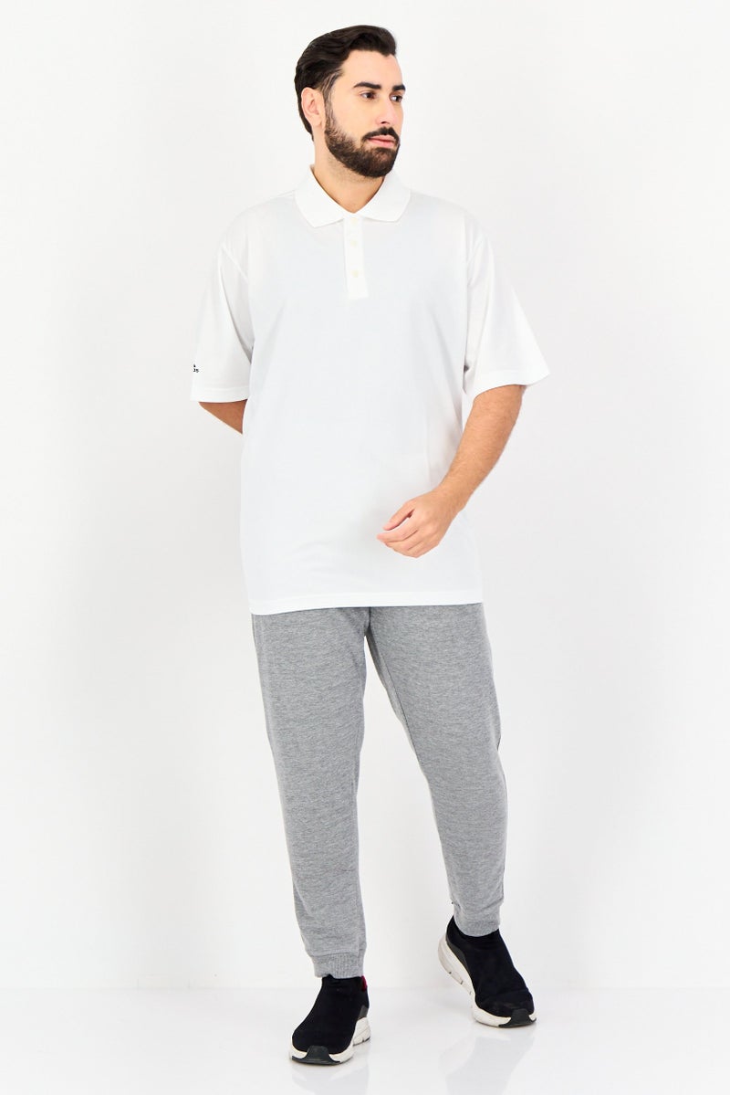 Adidas تي شيرت بولو رياضي للرجال بأكمام قصيرة، أبيض - Image 2