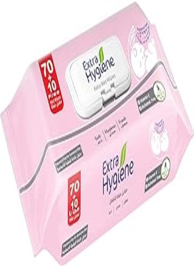 Extra Hygiene Hygiene Wet Wipes Baby Sensitive Skin 70+10W 