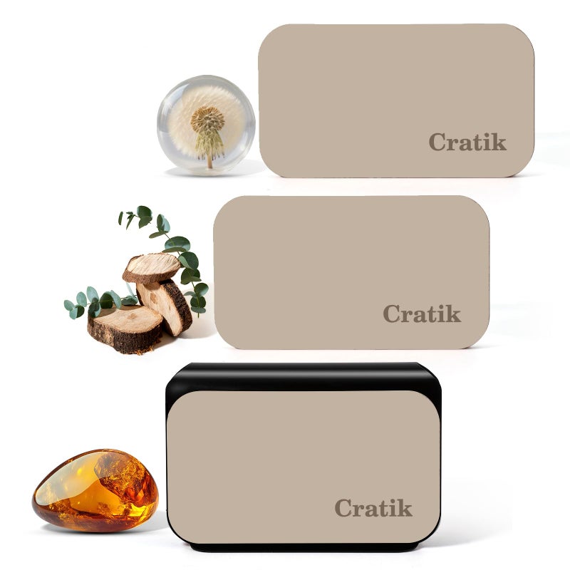 CRATIK Car Air Freshener - Stone Air Freshener - Car Odor Eliminator for Visor Clip- Natural Scent Starter Kit, Vehicle Scent Diffuser for Cabin, Truck & SUV-Pack of 3 (Teak-Amber-Open Air)-CLIP INCLUDED - Image 1
