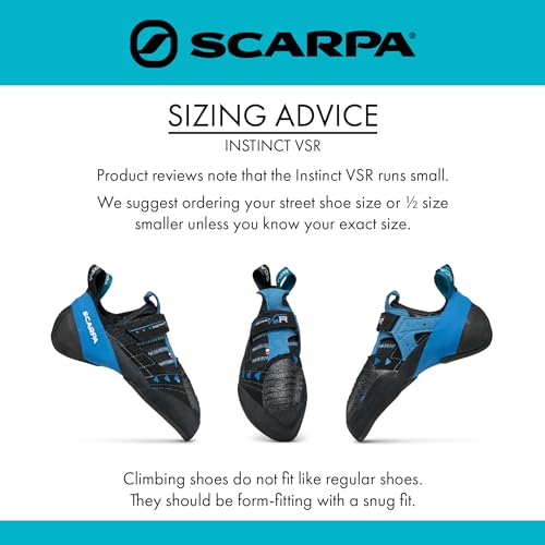 SCARPA أحذية تسلق الصخور SCARPA Instinct VSR للتسلق الرياضي والتسلق على الصخور - أسود/أزور - 8-8.5 - Image 2