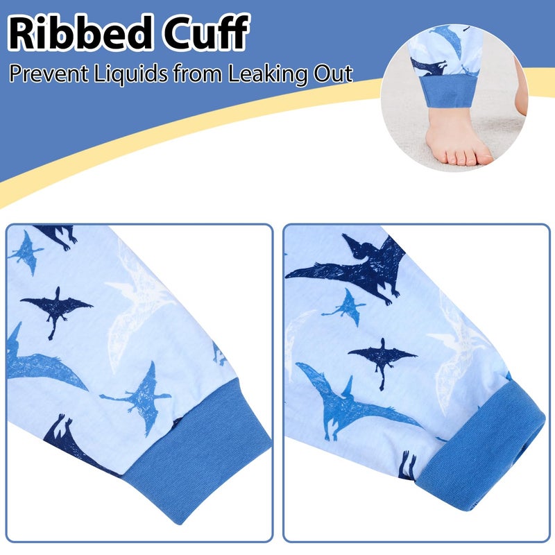 MooMoo Baby سراويل حفاضات مومو بيبي المقاومة للماء لتدريب الأطفال على استخدام المرحاض 2 عبوة سراويل تدريب على المرحاض الليلية للأولاد - Image 4