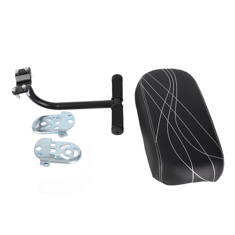 Bike Child Seat Rear: Plastic + Iron Construction - Easy Install Secure Backrest Footrests for Toddler Family Biking Fits Seat Tubes <35mm - Image 3