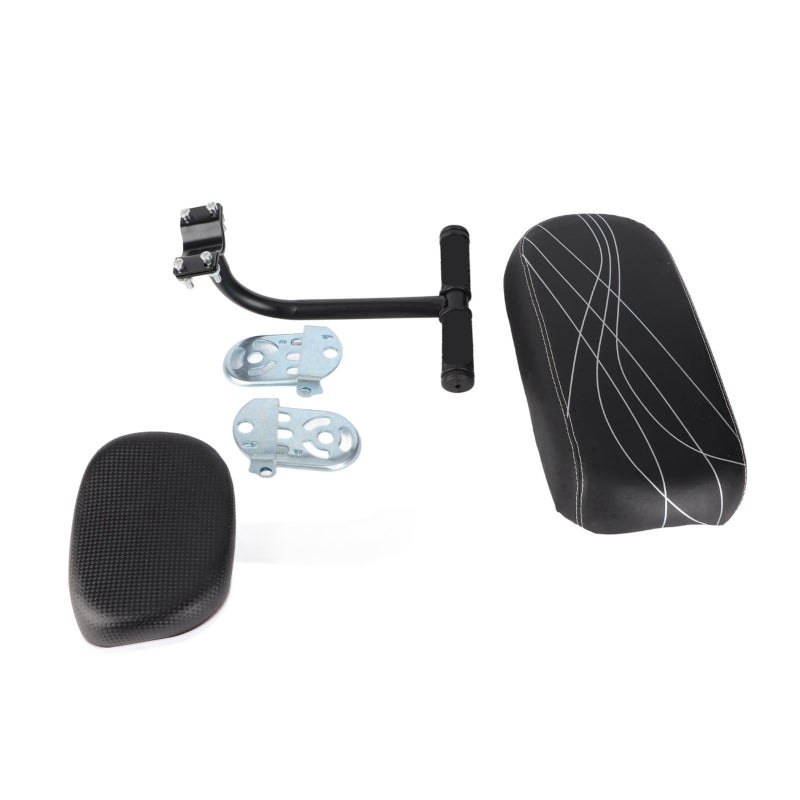 Bike Child Seat Rear: Plastic + Iron Construction - Easy Install Secure Backrest Footrests for Toddler Family Biking Fits Seat Tubes <35mm - Image 1
