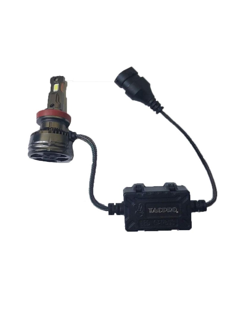تاكبرو مصباح LED CANBUS TAC PRO H8 300% إضاءة 12/24 فولت 120 وات - Image 1