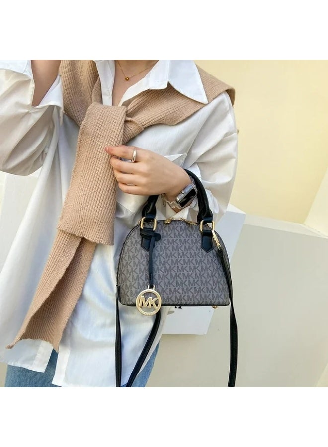 Michael Classic Michael Kors black and gray monogram tote and crossbody handbag for women, stylish for commuting - Image 3