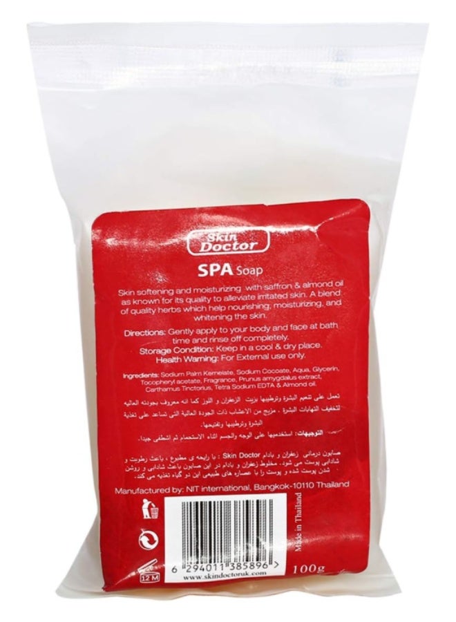 Skin Doctor Saffron & Almond Whitening Soap SPA 100g – Deep Nourishment & Brightening Skin Care - Image 4
