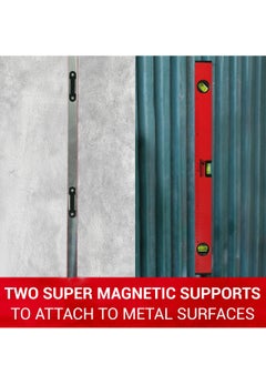 DEFAONS DEFAONS 60cm Magnetic Spirit Level, Aluminum Torpedo Level with 3 Bubble Vials (180°/90°/45°), Shock-Absorbent End Caps, Ruler Markings for Carpentry, Plumbing, DIY & Construction  - Image 4